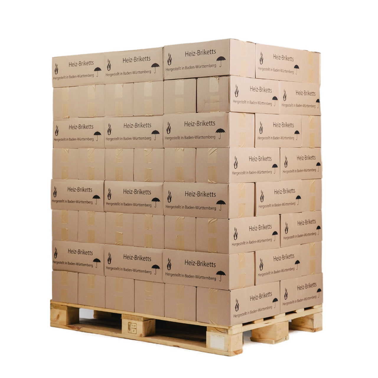 Hartholzbriketts eckig Karton 960 kg