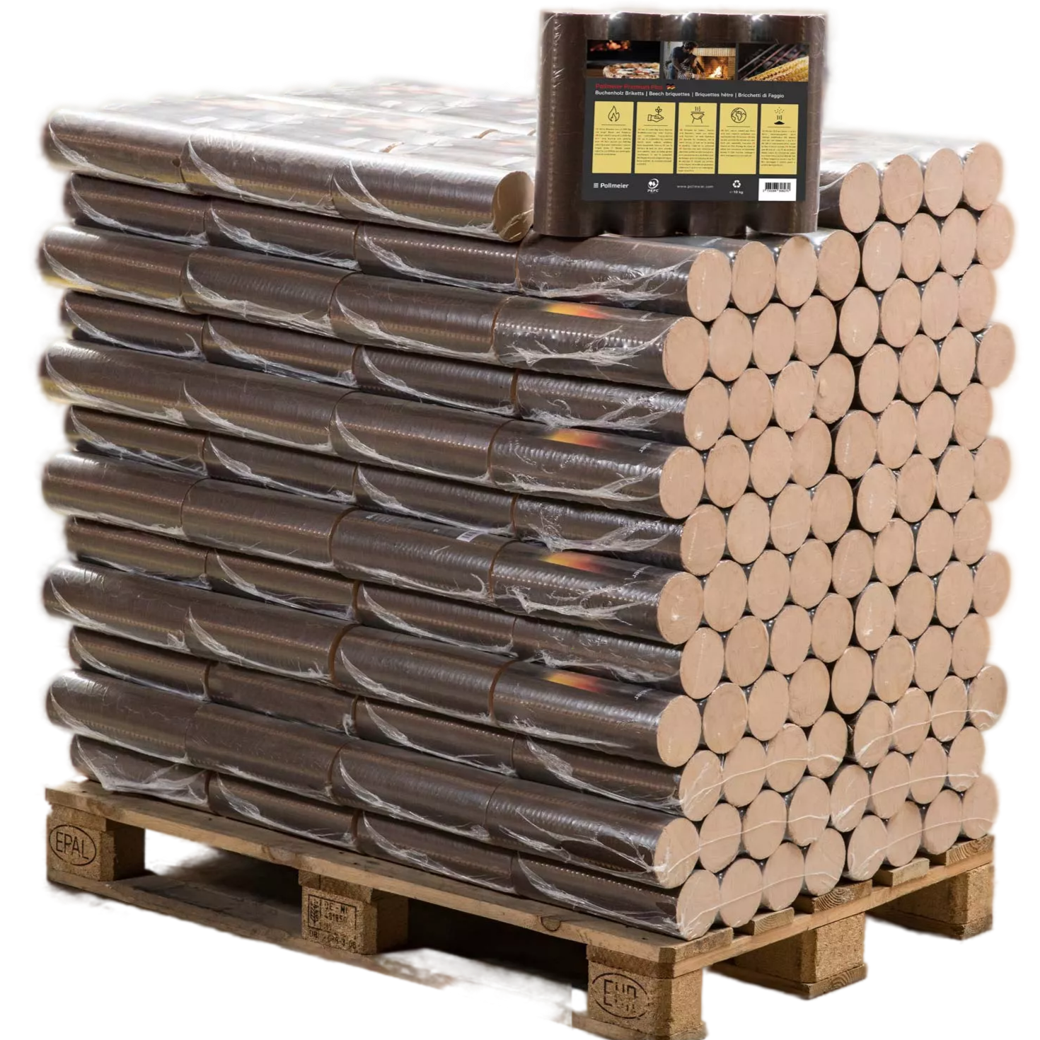 Buchenbriketts Pollmeier Premium Plus Rund 960 kg